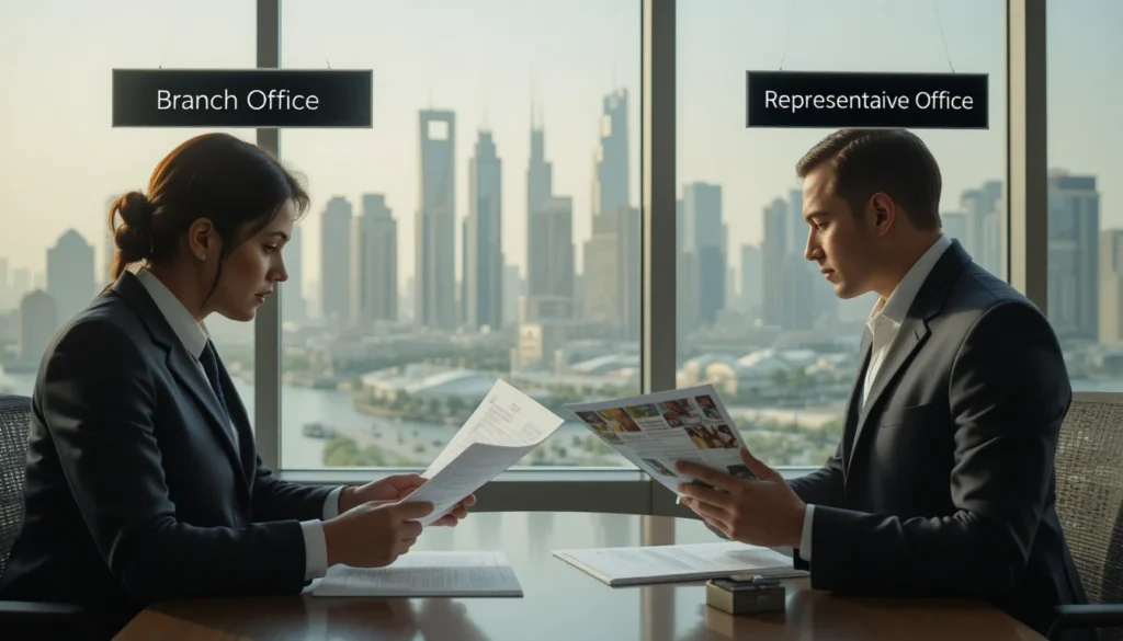 Branch vs Representative Office in Qatar – visual comparison for foreign investors