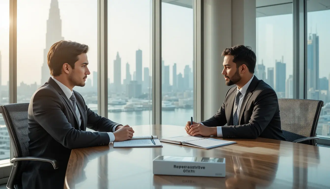 Opening representative office in Qatar – business setup meeting in Doha office.