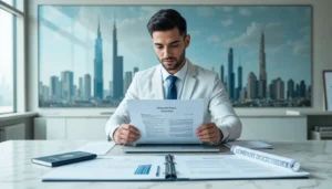 Doha skyline in Qatar with a clean, minimal tech-themed background representing Web Summit Qatar 2026 investor and startup announcements.