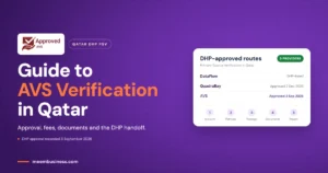Guide to AVS Verification in Qatar cover with approved provider routes and five application steps