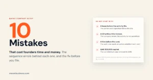 10 mistakes when starting a business in Qatar cover with a red-flag checklist