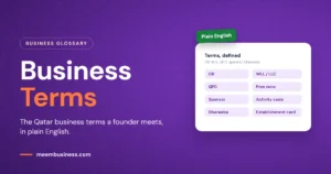 Qatar business terms explained: a founder glossary of CR, WLL, QFC, sponsor and Dhareeba